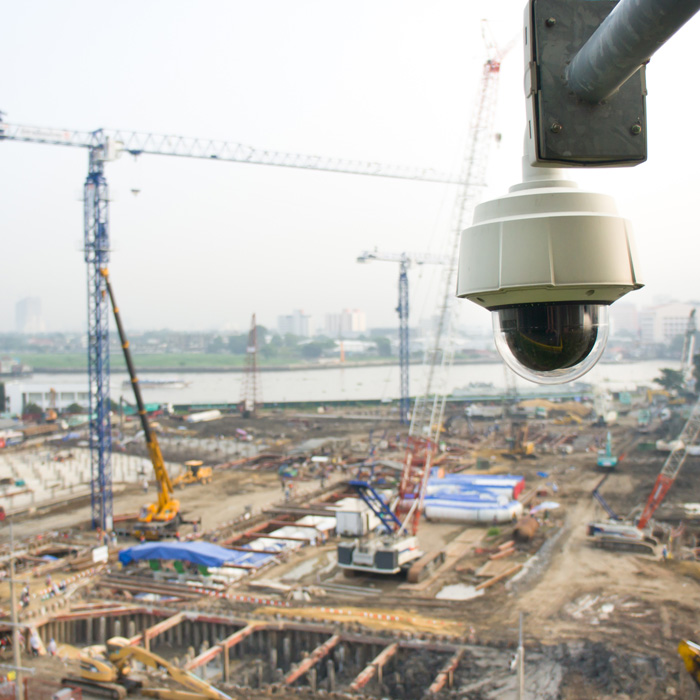 Camera on a construction site