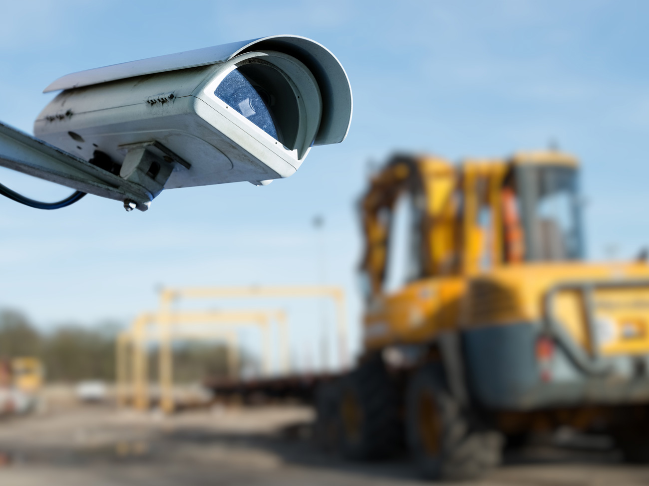 CCTV camera on construction site